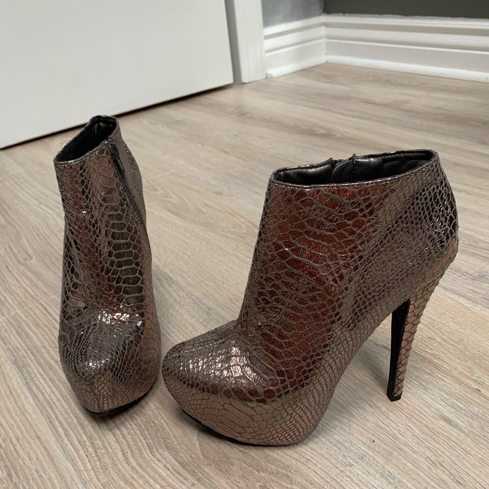 Snake Skin Bootie